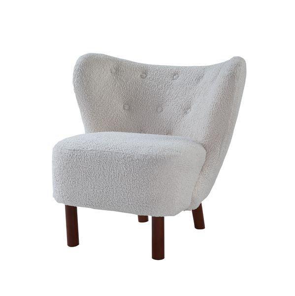 ACME Zusud Accent Chair, White Teddy Sherpa