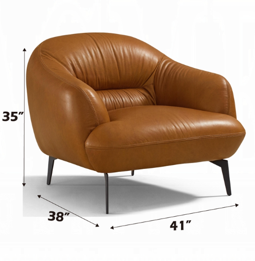 Leonia Chair, Cognac Leather