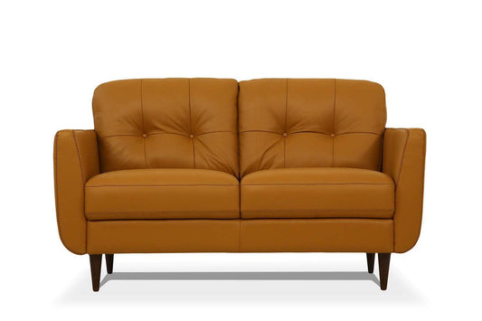 Radwan Loveseat, Camel Top Grain Leather
