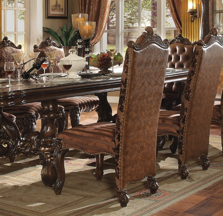 Versailles Side Chair (Set-2), Two Tone Brown