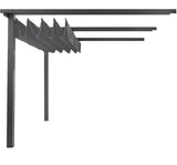 Vista Shade Wall Pergola with Retractable Canopy 3m x 4m