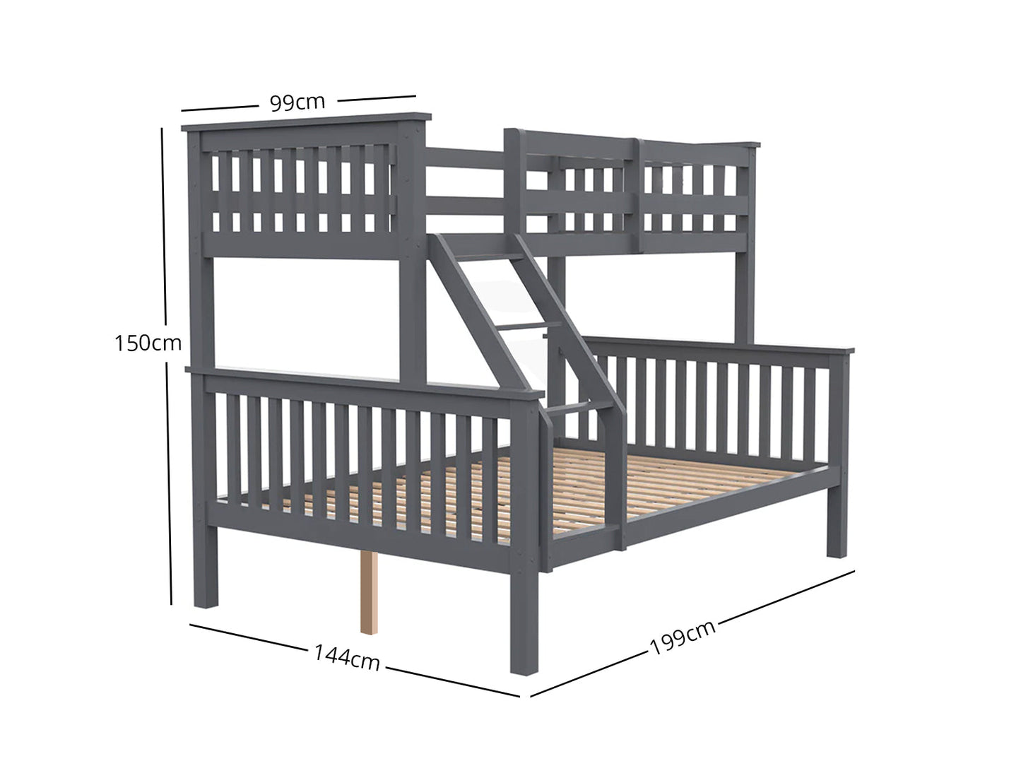 VersaLuxe Enkel Triple Bunk Bed