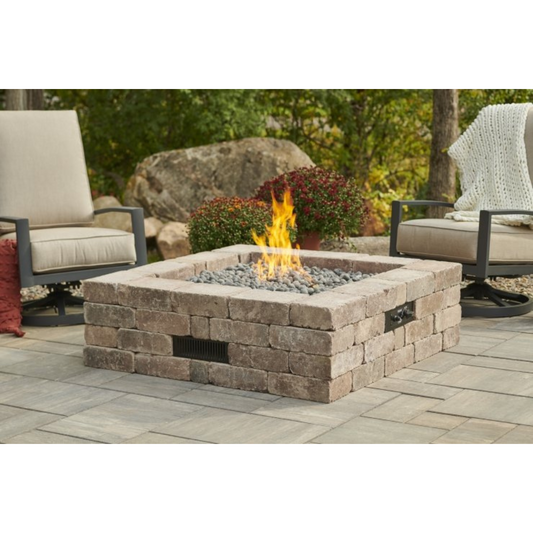 The Outdoor Greatroom Company Bronson Block Square Gas Fire Pit Kit (BRON5151-K)