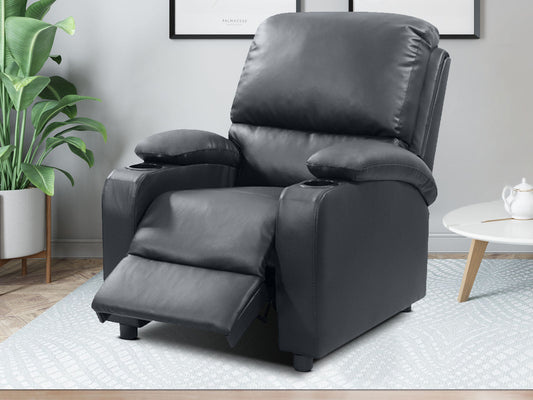 Push Back Recliner with Cup Holder