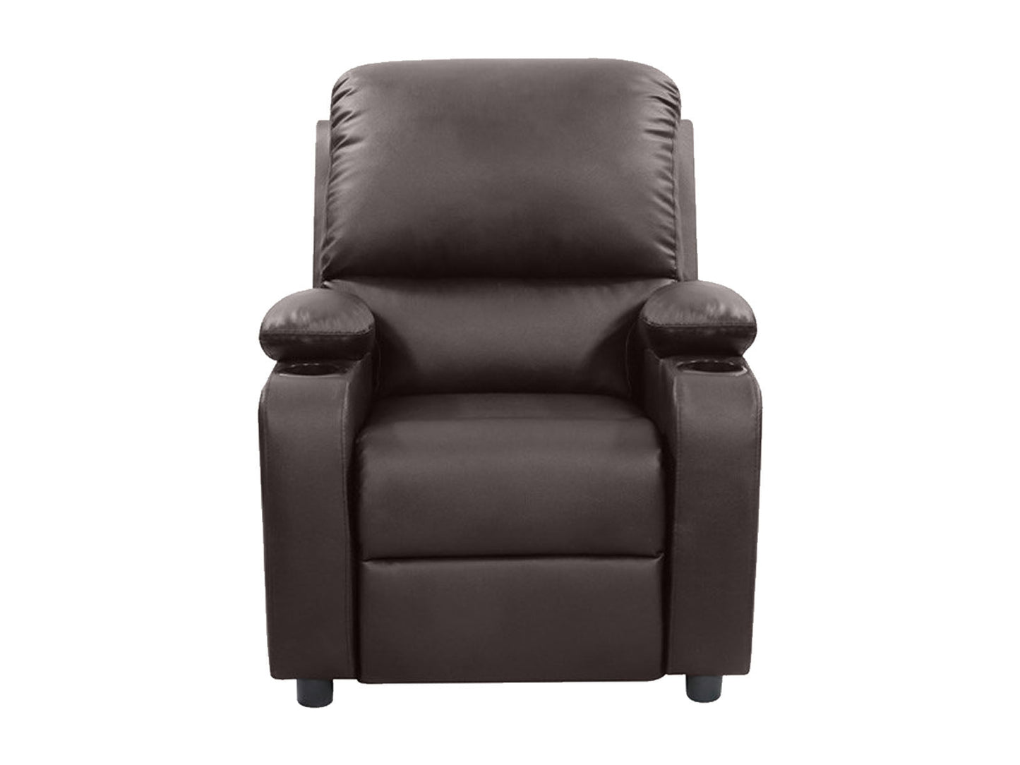 ComfortLuxe Brown Push Back Recliner with Cup Holder