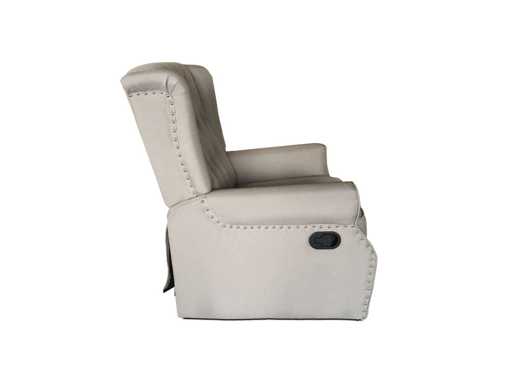 ComfortZen Beige Linen Recliner Chair