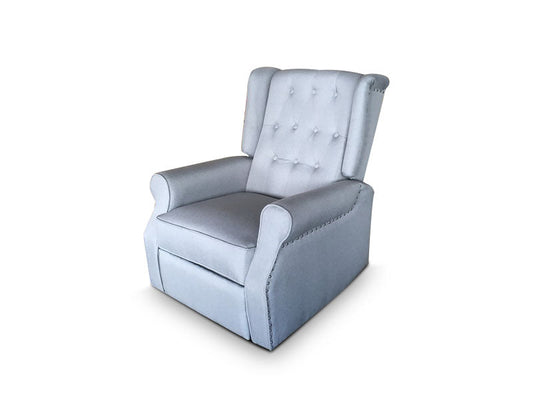 SereneLuxe Grey Linen Recliner Chair