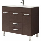 Eviva Venus 36" Wenge Modern Bathroom VanityÂ  Wall Mount with White Integrated Porcelain Sink-EVVN528-36WG