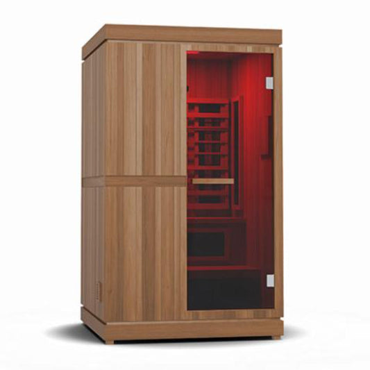 Finnmark FD-4 Trinity Infrared & Steam Sauna Combo 2-Person Home Sauna with Infrared & Traditional Heater 48"W x 48"D x 78"H