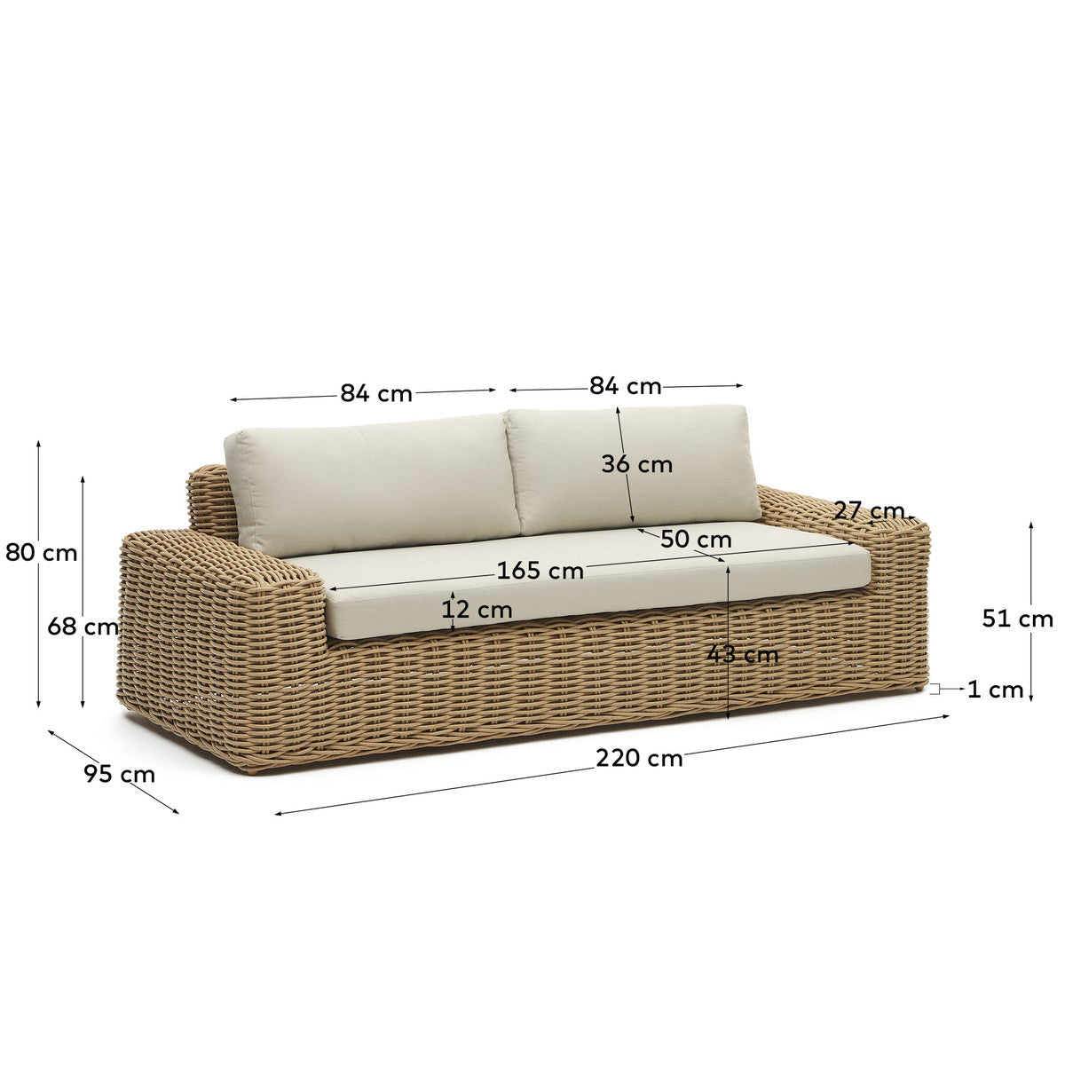 Riviera Sunrise 3-Seater Sofa