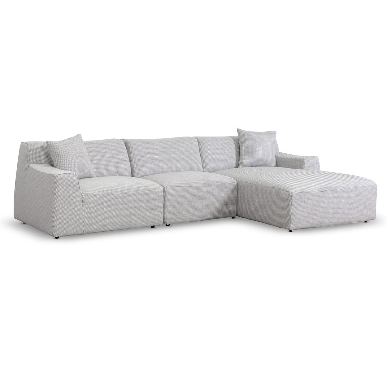 Horizon 3-Seater Chaise Lounge in Storm Cloud Grey