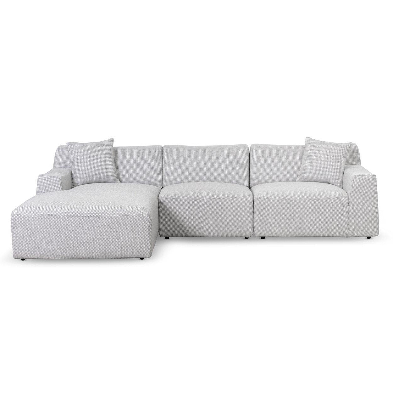 Zephyr 3-Seater Chaise Lounge in Mist Grey