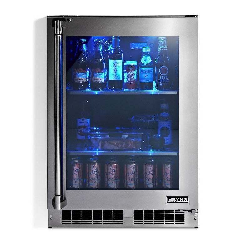 Lynx 24-Inch Outdoor Glass Door Refrigerator