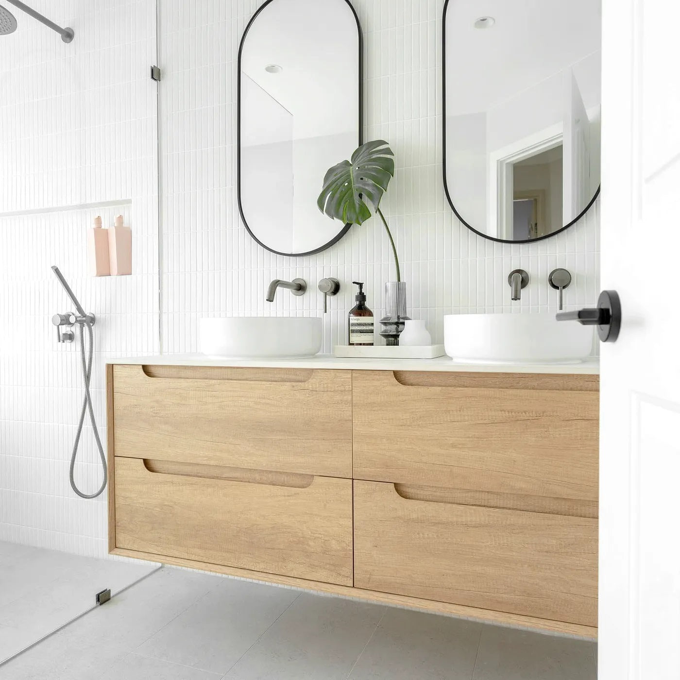 Oakley Haven 1500MM Natural Oak Double Bowl Wall Hung Vanity