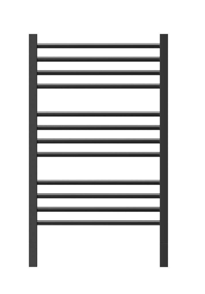 LuxeWarm Matte Black Heated Towel Ladder 870MM