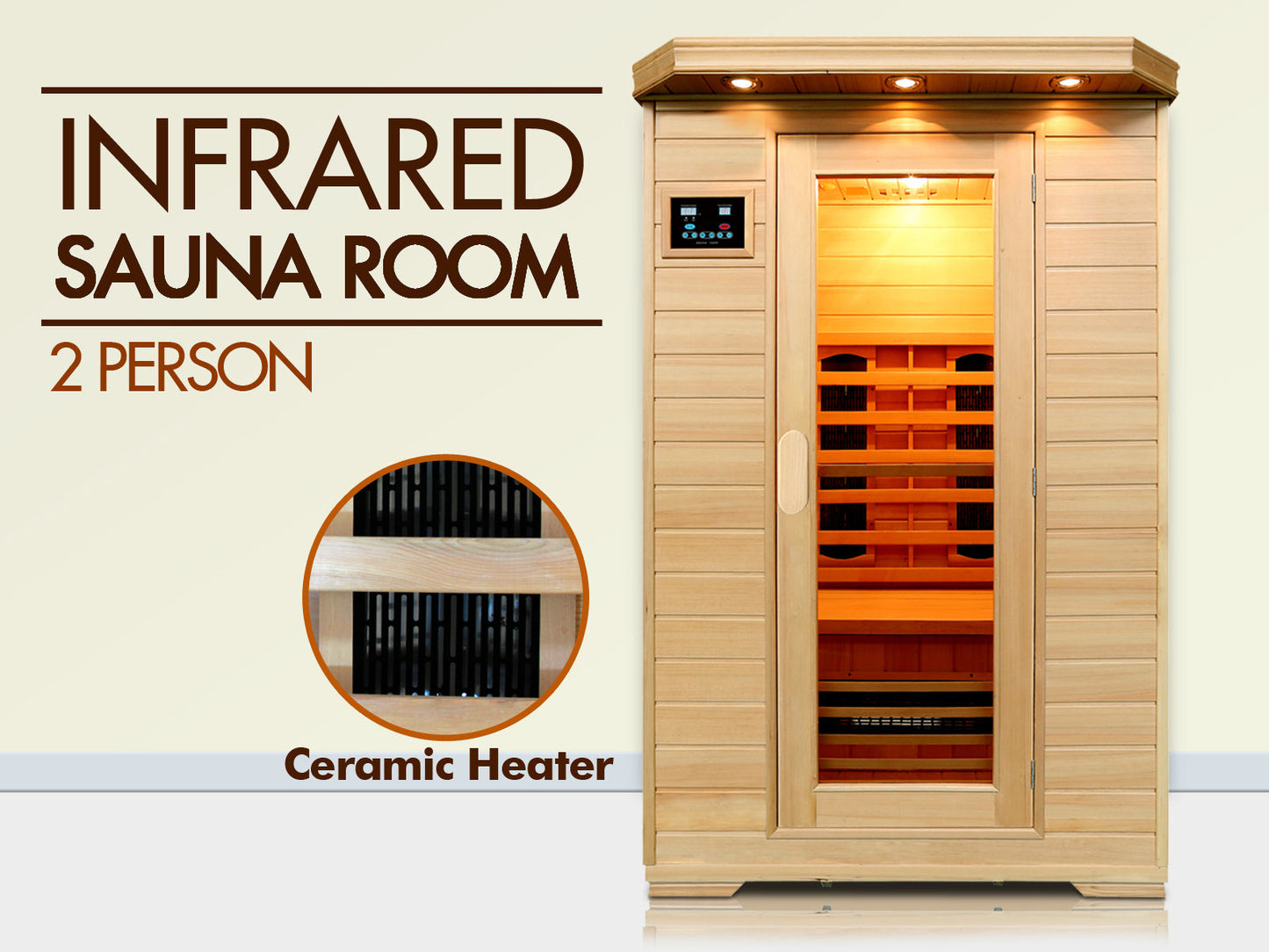 ZenSoothe 2-Person Ceramic Infrared Sauna