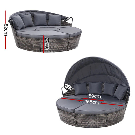 Solstice Lounger - Your All-Weather Oasis - Grey