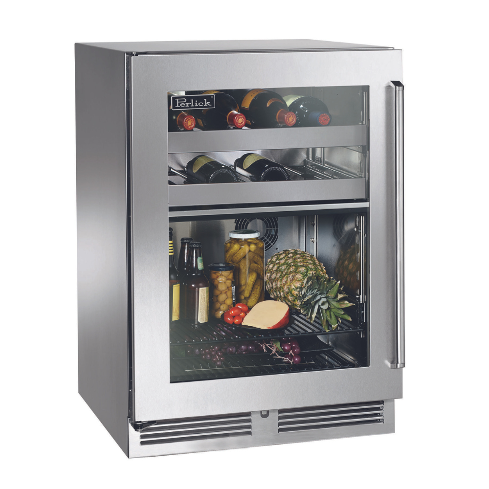 Perlick Signature 24-Inch Outdoor Undercounter Dual Zone Refrigerator/Wine Reserve (HP24CO-4)