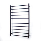 EleganceFlow Matte Black Round Heated Towel Rail