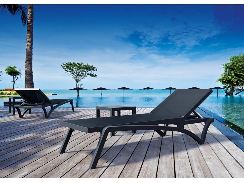 Pantha Outdoor Sun Lounger - Black