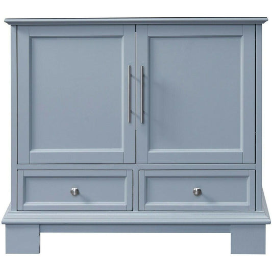 Silkroad Exclusive 36'' Single Sink Grey Bathroom Vanity Cabinet - C05036GC